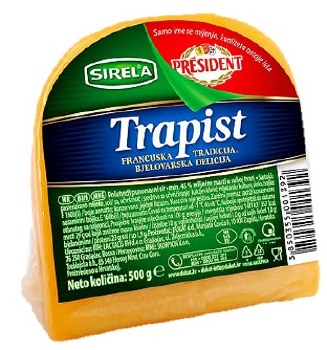 President Sirela Trapist Kora Cheese Wedge 500g R