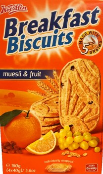 Koestlin Cereal and Fruit Breakfast Biscuits 160g