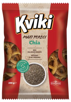 Podravka Kviki Maxi Pereci Pretzels with Chia Seeds 200g