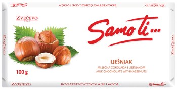 Zvecevo Samo Ti Milk Chocolate with Hazelnuts 100g