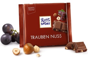 Ritter Sport Alpine Milk Chocolate With Raisins and Hazelnuts 100g