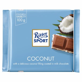 Ritter Sport Milk Chocolate With Coconut Filling 100g
