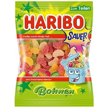 Haribo Saure Bohnen Sour Beans Gummy Candy 175g