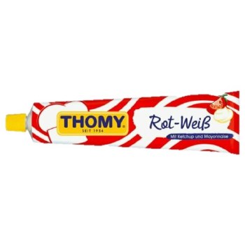 Thomy Red and White Sauce Ketchup and Mayo Tube 200g