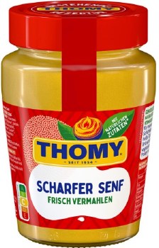 Thomy Scharfer Senf Hot Mustard Glass Jar 250ml