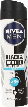 Nivea Black and White Invisible Fresh Men Deodorant Spray 150ml