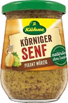 Kuehne Mustard Whole Grain Korniger Senf 250ml