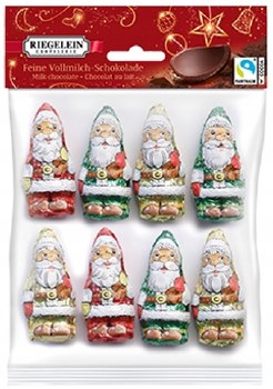Riegelein Confiserie Milk Chocolate Santa Ornaments 100g