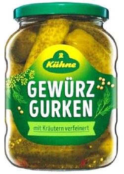 Kuehne Gherkin Pickles with Herbs 720ml