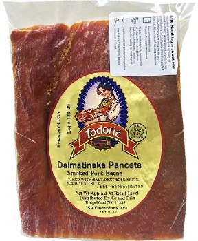 Teodora Smoked Pork Bacon Dalmatinska Panceta Slanina Approx. 1.5 lb PLU 97 F