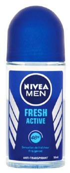 Nivea Men Fresh Active 48 Hour Anti Transpirant Roll On Deodorant 50ml