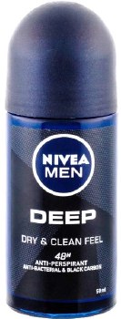 Nivea Men Deep Dry and Clean Anti Bacterial Deodorant 50ml