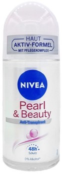 Nivea Pearl Beauty Alcohol Free 48 Hour Roll On Deodorant 50ml