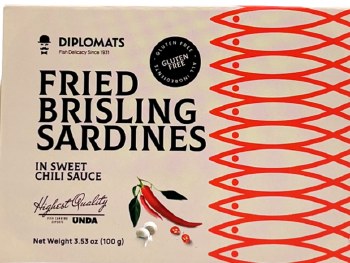 Diplomats Fried Brisling Sardines in Sweet Chili Sauce 100g