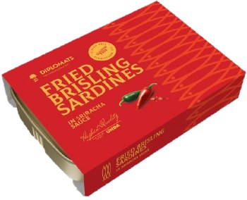 Diplomats Fried Brisling Sardines in Spicy Sriracha Sauce 100g