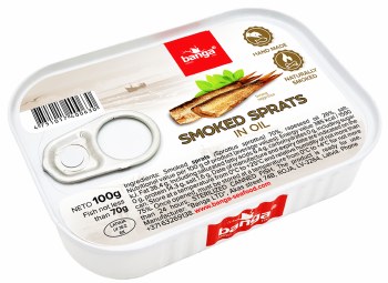 Banga Smoked Sprats In Rapeseed Oil and Salt 100g