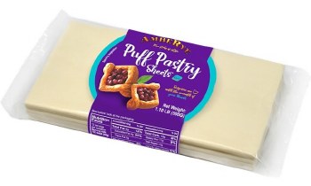 Amber Rye Frozen Puff Pastry Sheets 500g F