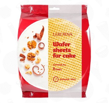 Lekorna Plain Oblatne Round Cake Wafers 90g