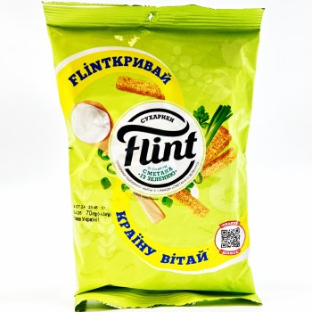 Flint Sour Cream Flavored Rye Croutons Bread Crisps 70g