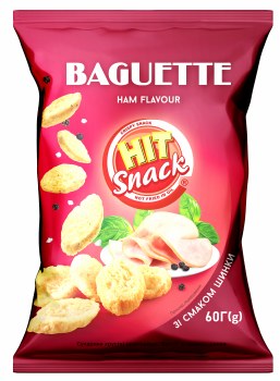 Zolote Zerno Hit Crispy Baguette Croutons Ham Flavored 60g