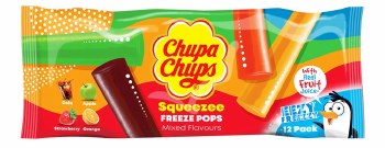 Chupa Chups Squeezee Freezer Pops Variety Pack 12 x 45ml