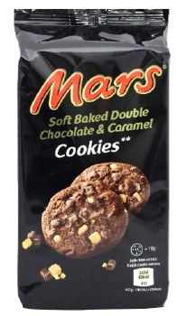 Mars Soft Baked Caramel and Double Chocolate Soft Baked Cookies 9 Count 162g