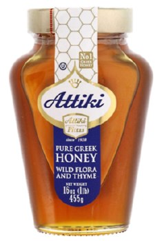 Attiki Pure Greek Honey with Flora and Thyme Glass Jar 455g