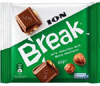 Ion Break Milk Chocolate with Whole Hazelnuts 85g