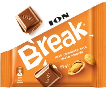 Ion Break Milk Chocolate with Almond Pieces 85g