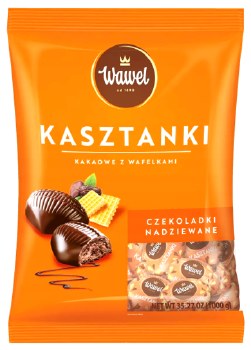 Wawel Kasztanki Kakaowez z Wafelkami Cocoa Filled Chocolates 1kg