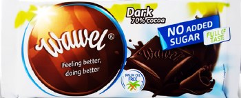 Wawel No Sugar Added 70% Dark Chocolate Bar 100g