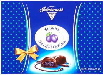 Solidarnosc Milk Chocolate Covered Candied Plums 300g