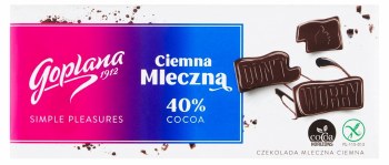 Goplana Dark Milk 40 Percent Cocoa  Chocolate 90g