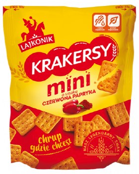 Lajkonik Mini Crackers Krakersy with Paprika Czerwona Papryka 100g