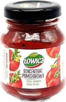 Lowicz Koncentrat Pomidorowy Tomato Concentrate Mini Glass Jar 80g