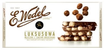 E. Wedel Luxury Chocolate with Whole Hazelnuts 100g