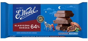 E. Wedel Classic Dark Chocolate 64% Cocoa 90g