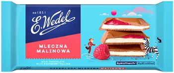 E. Wedel Raspberry Filled Chocolate 100g