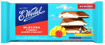 E. Wedel Milk Chocolate with Mango and Raspberry Filling 100g