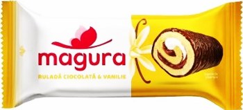 Magura Vanilla Chocolate Cake Bar Rulada Ciocolata and Vanilie 35g