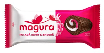 Magura Raspberry Cake Bar Rulada Iaurt and  Zmeura 35g