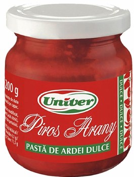 Univer Piros Arany Pasta De Ardei Dulce Sweet Pepper Sauce Jar 200g