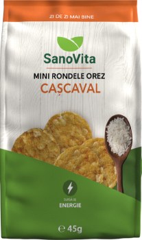 SanoVita Mini Rice Cakes with Cheese Cascaval 45g