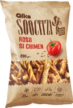Alka Soocitzi Rosii Si Chimen Braided Pretzels with Tomato Caraway 200g