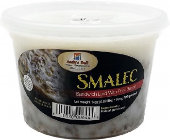 Andys Deli Homeade Smalec Sandiwch Lard 14oz F