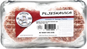 Europa Charcuterie Pork and Beef Pljeskavice 6pc 32oz F