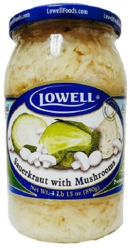 Lowell Sauerkraut with Mushroom 890g