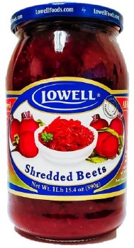 Lowell Shredded Beets 890g