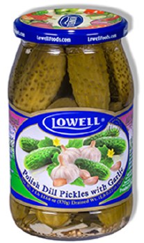 Lowell Polish Dill Pickles with Garlic 870g