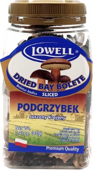 Lowell Dried Bay Bolete Sliced Mushrooms Podgrzybek 40g